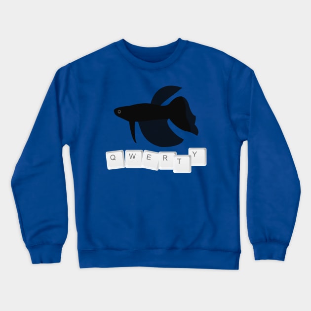 QWERTY Fish Crewneck Sweatshirt by FlyNebula